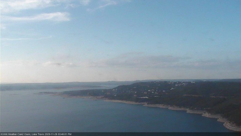 Lake Travis webcam, November 26, 2020 3:45 PM CT
