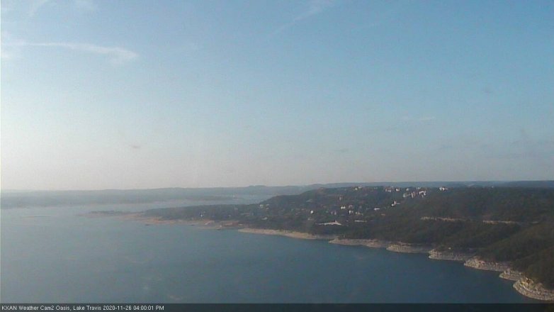 Lake Travis webcam, November 26, 2020 4:00 PM CT