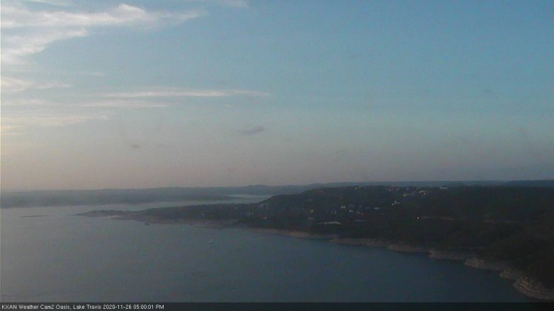 Lake Travis webcam, November 26, 2020 5:00 PM CT