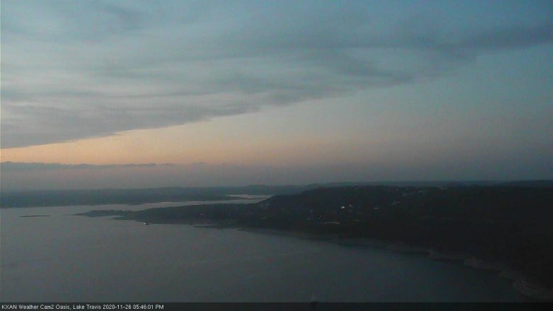 Lake Travis webcam, November 26, 2020 5:45 PM CT