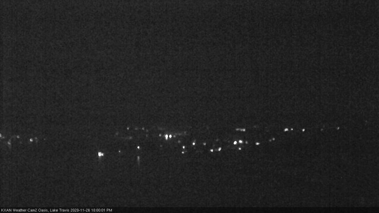 Lake Travis webcam, November 26, 2020 10:00 PM CT