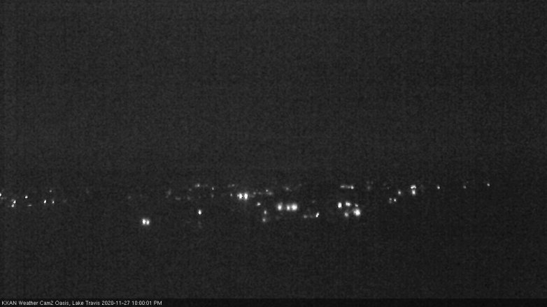 Lake Travis webcam, November 27, 2020 10:00 PM CT