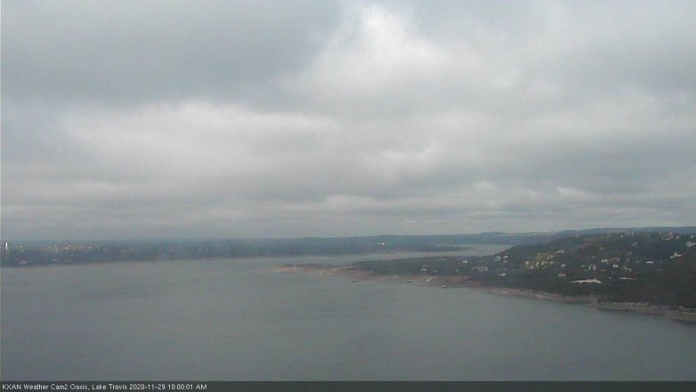 Lake Travis webcam, November 29, 2020 10:00 AM CT