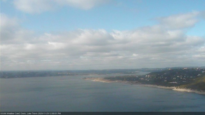 Lake Travis webcam, November 29, 2020 12:00 PM CT