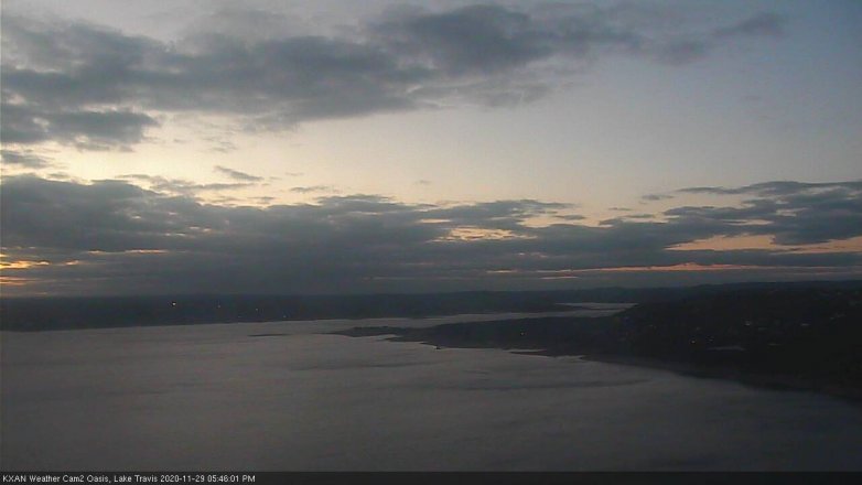 Lake Travis webcam, November 29, 2020 5:45 PM CT