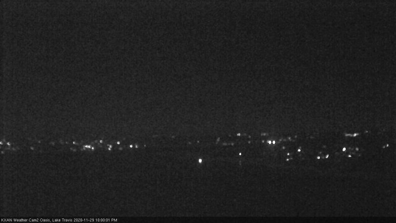 Lake Travis webcam, November 29, 2020 10:00 PM CT