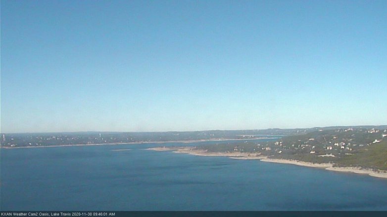 Lake Travis webcam, November 30, 2020 9:45 AM CT