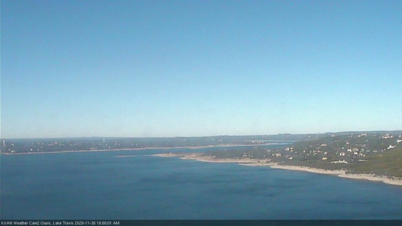 Lake Travis webcam, November 30, 2020 10:00 AM CT