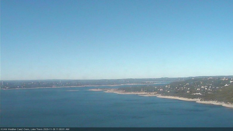 Lake Travis webcam, November 30, 2020 11:00 AM CT