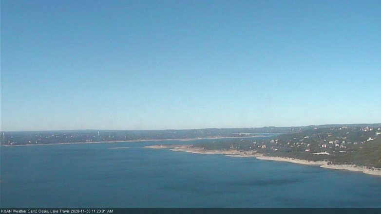 Lake Travis webcam, November 30, 2020 11:25 AM CT