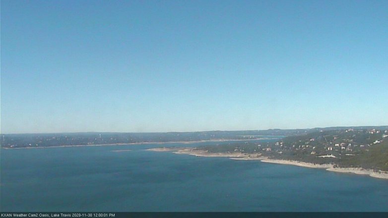 Lake Travis webcam, November 30, 2020 12:00 PM CT
