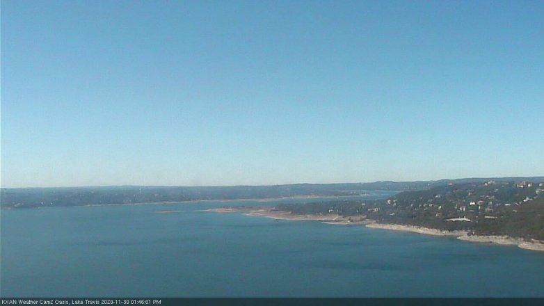 Lake Travis webcam, November 30, 2020 1:45 PM CT