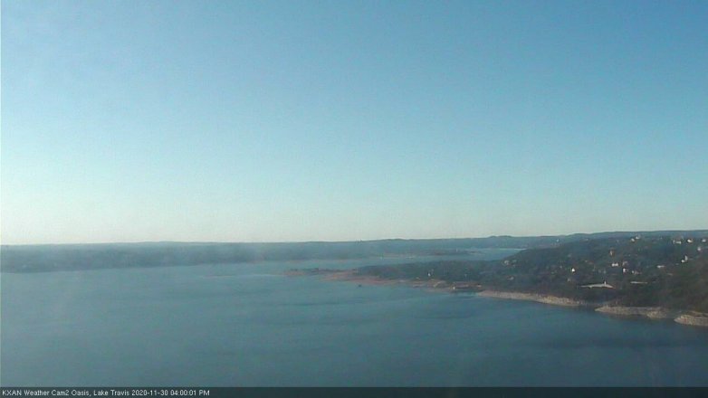 Lake Travis webcam, November 30, 2020 4:00 PM CT