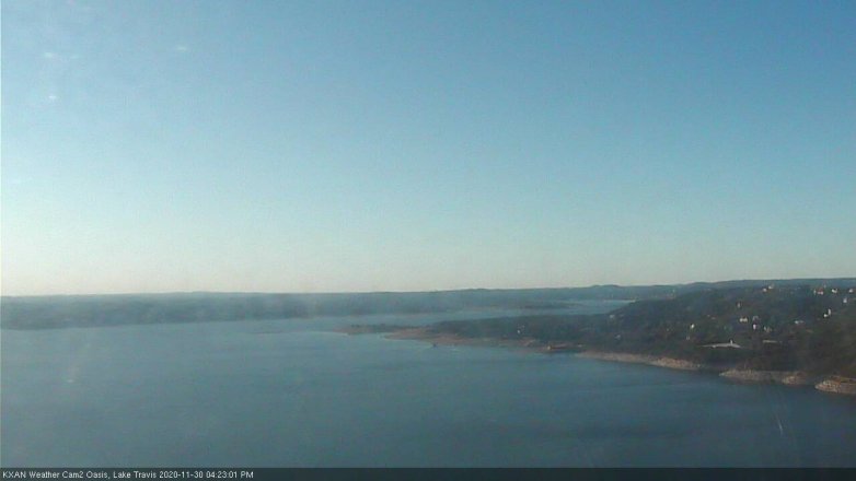 Lake Travis webcam, November 30, 2020 4:25 PM CT