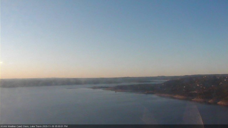 Lake Travis webcam, November 30, 2020 5:00 PM CT