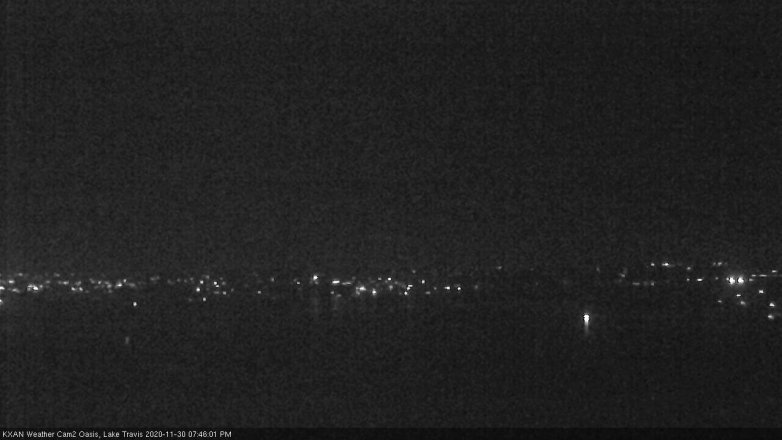 Lake Travis webcam, November 30, 2020 7:45 PM CT