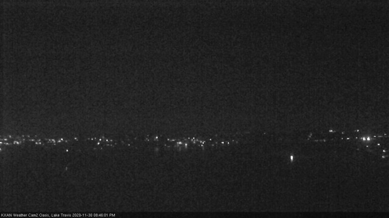 Lake Travis webcam, November 30, 2020 8:45 PM CT