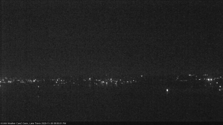 Lake Travis webcam, November 30, 2020 9:00 PM CT