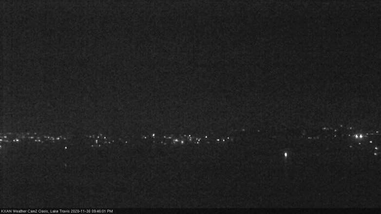 Lake Travis webcam, November 30, 2020 9:45 PM CT