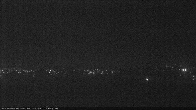 Lake Travis webcam, November 30, 2020 10:00 PM CT