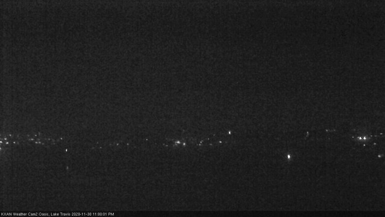 Lake Travis webcam, November 30, 2020 11:00 PM CT