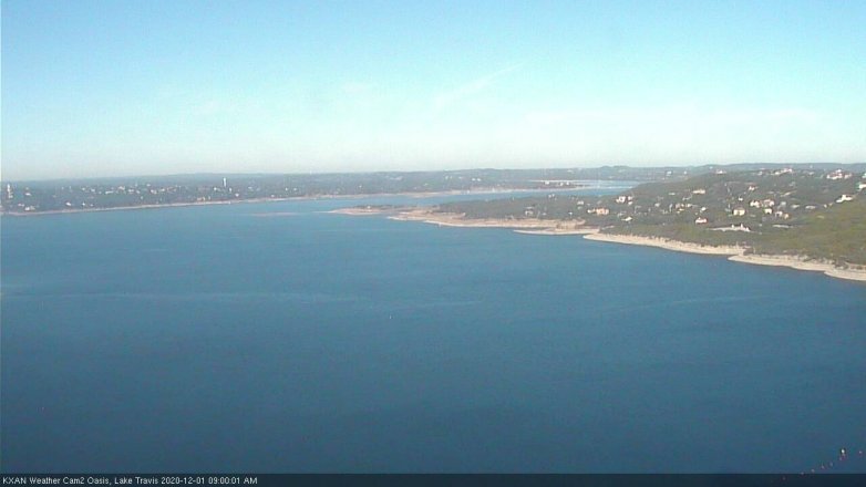 Lake Travis webcam, December 1, 2020 9:00 AM CT