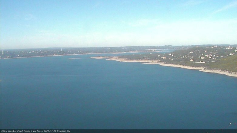 Lake Travis webcam, December 1, 2020 9:45 AM CT