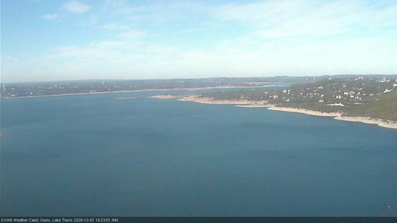 Lake Travis webcam, December 1, 2020 10:25 AM CT