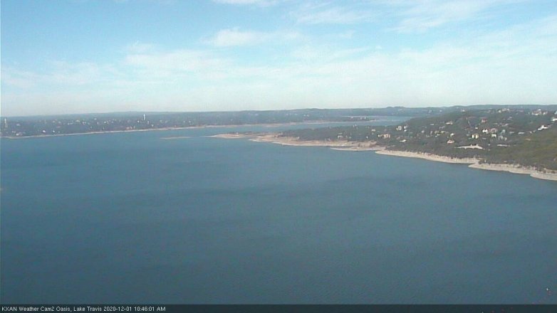 Lake Travis webcam, December 1, 2020 10:45 AM CT