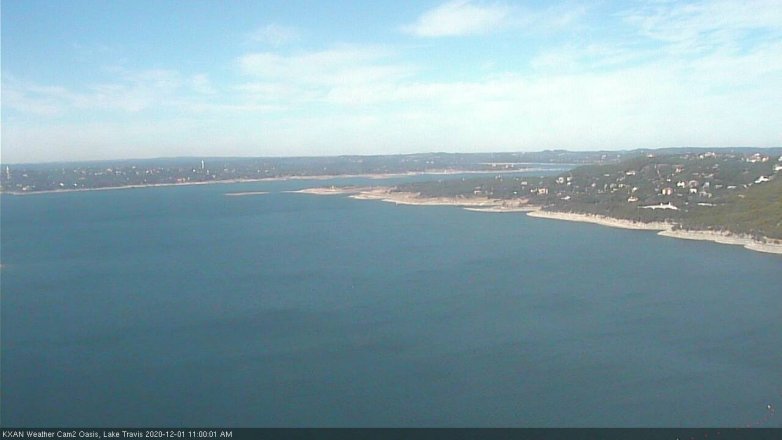 Lake Travis webcam, December 1, 2020 11:00 AM CT