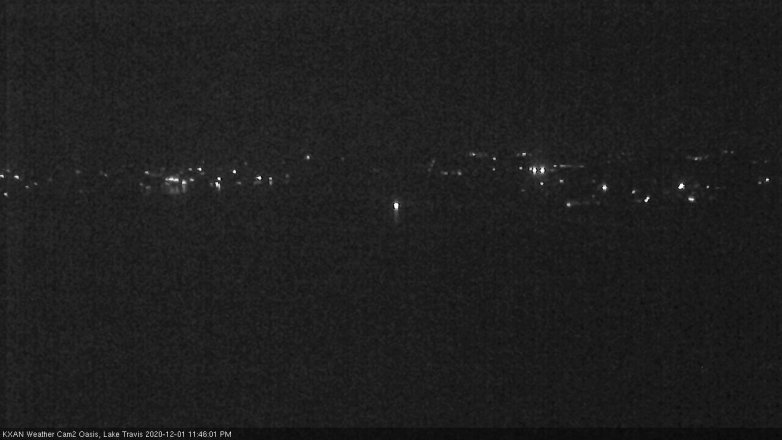 Lake Travis webcam, December 1, 2020 11:45 PM CT