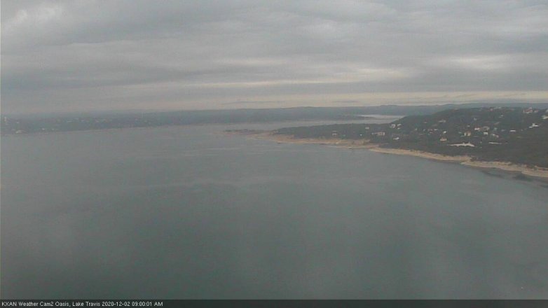Lake Travis webcam, December 2, 2020 9:00 AM CT