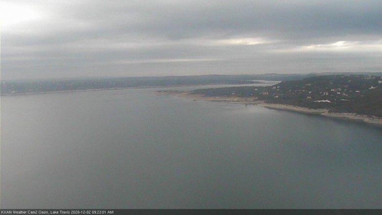 Lake Travis webcam, December 2, 2020 9:25 AM CT
