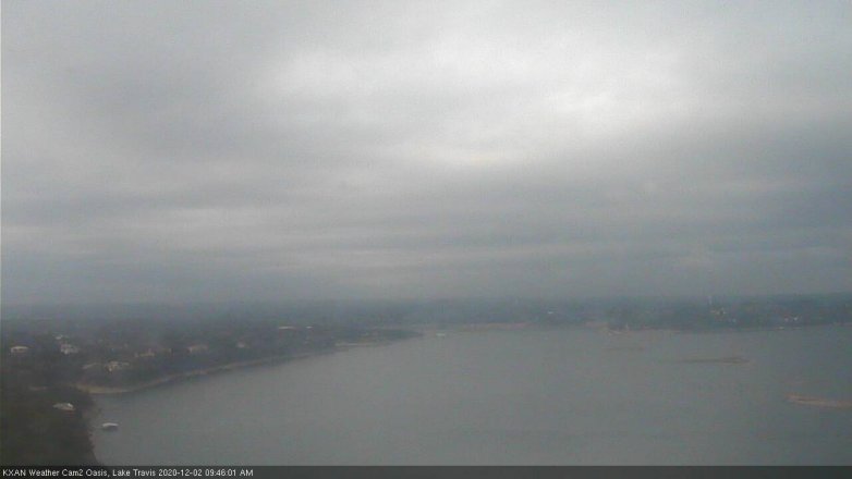 Lake Travis webcam, December 2, 2020 9:45 AM CT