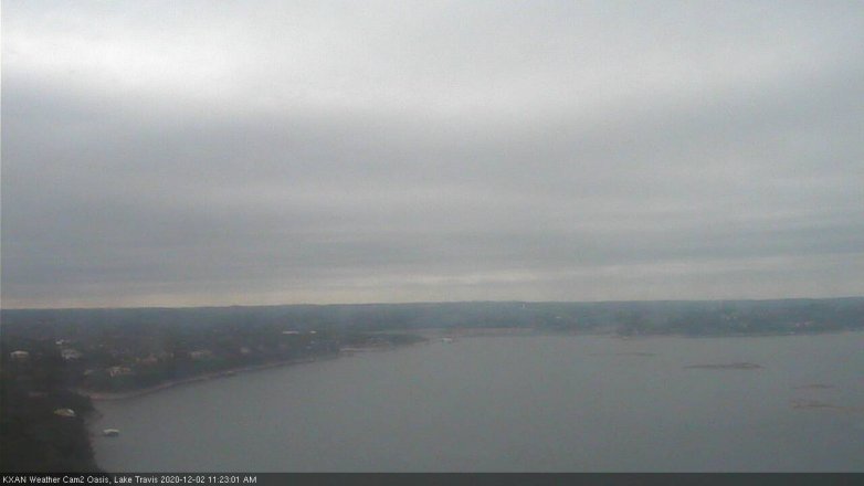 Lake Travis webcam, December 2, 2020 11:25 AM CT