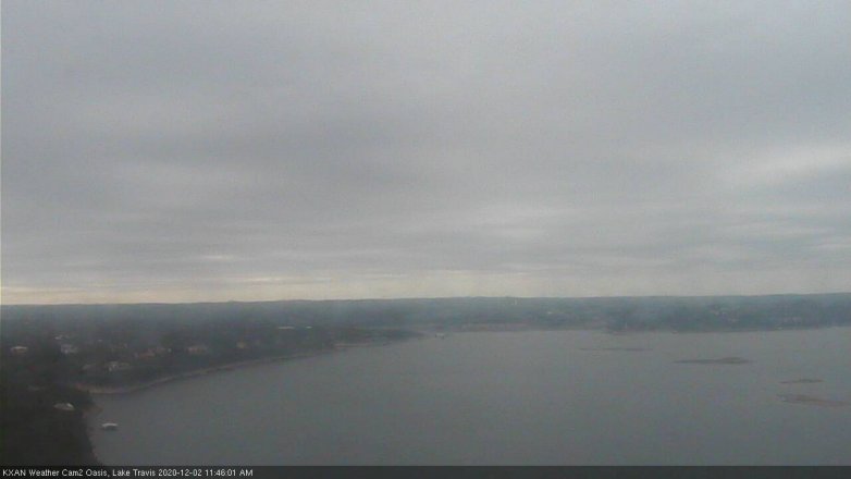 Lake Travis webcam, December 2, 2020 11:45 AM CT