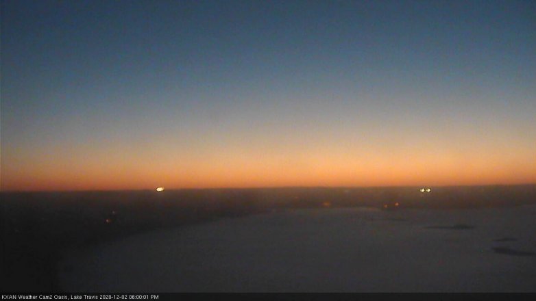 Lake Travis webcam, December 2, 2020 6:00 PM CT