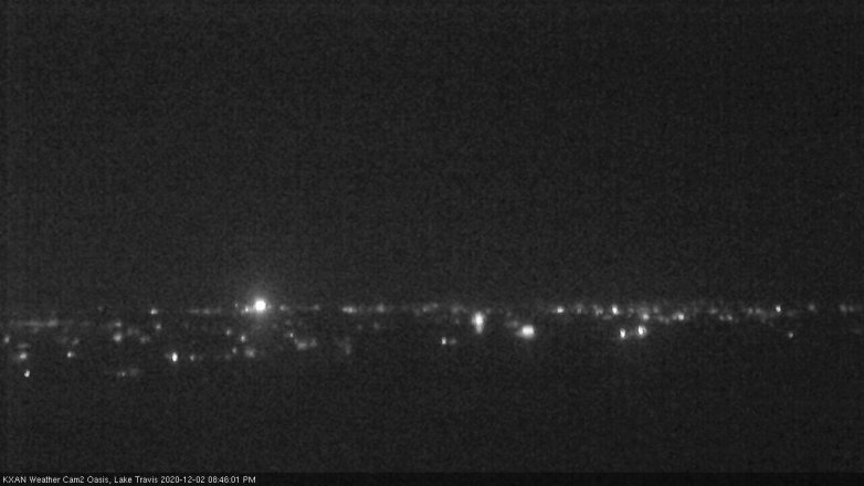 Lake Travis webcam, December 2, 2020 8:45 PM CT