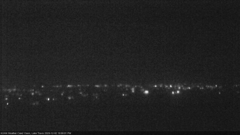 Lake Travis webcam, December 2, 2020 10:00 PM CT