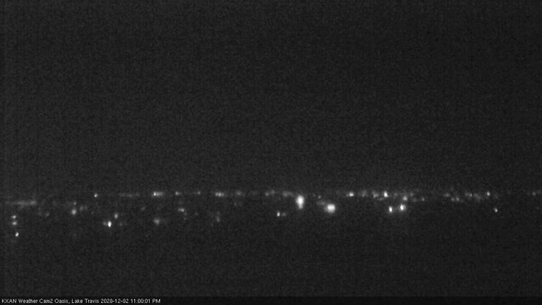 Lake Travis webcam, December 2, 2020 11:00 PM CT