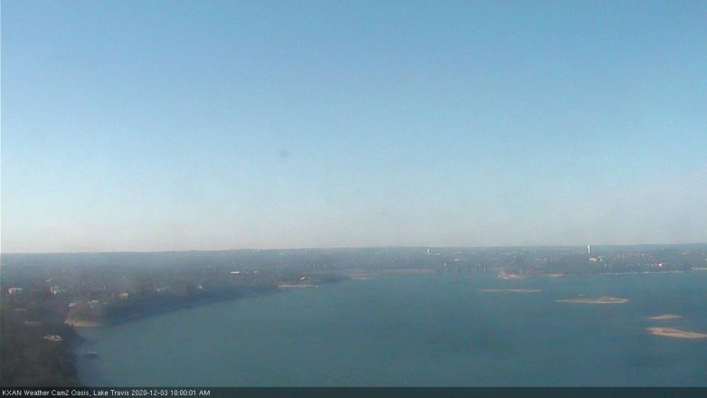 Lake Travis webcam, December 3, 2020 10:00 AM CT
