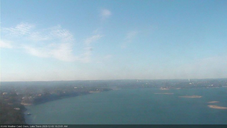 Lake Travis webcam, December 3, 2020 10:25 AM CT