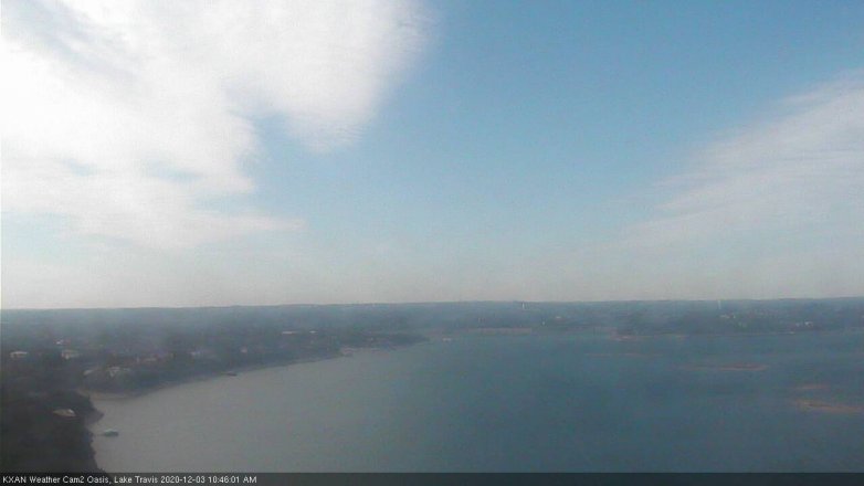 Lake Travis webcam, December 3, 2020 10:45 AM CT