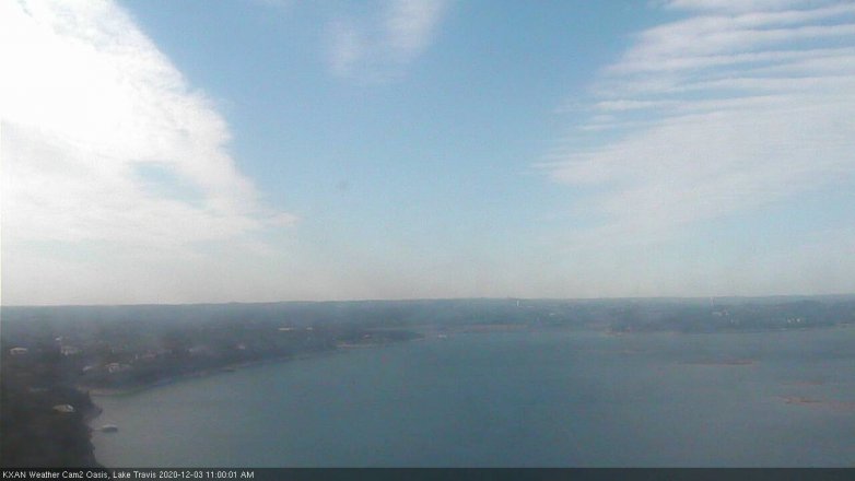 Lake Travis webcam, December 3, 2020 11:00 AM CT