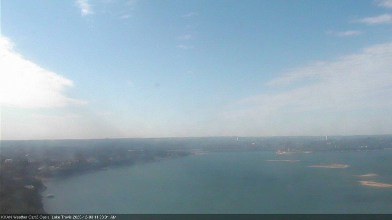 Lake Travis webcam, December 3, 2020 11:25 AM CT