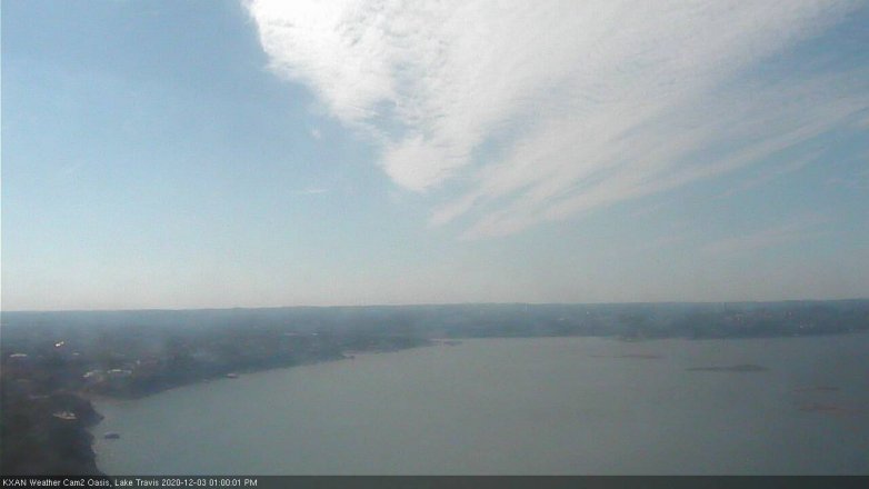 Lake Travis webcam, December 3, 2020 1:00 PM CT