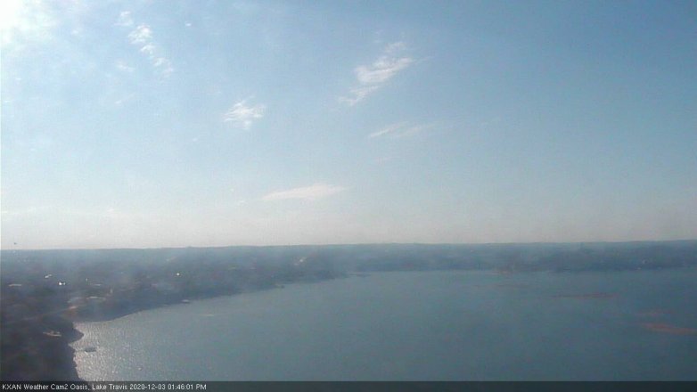 Lake Travis webcam, December 3, 2020 1:45 PM CT