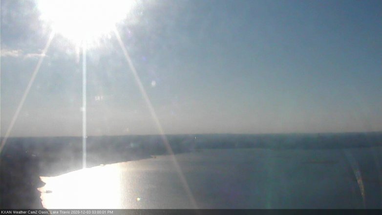 Lake Travis webcam, December 3, 2020 3:00 PM CT