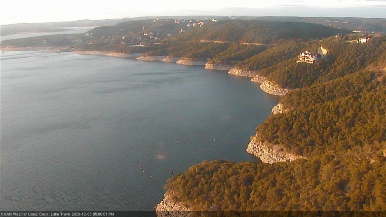 Lake Travis webcam, December 3, 2020 5:00 PM CT
