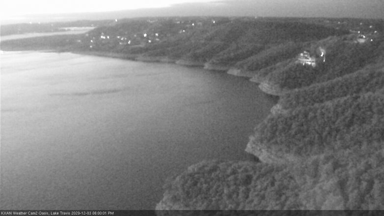 Lake Travis webcam, December 3, 2020 6:00 PM CT